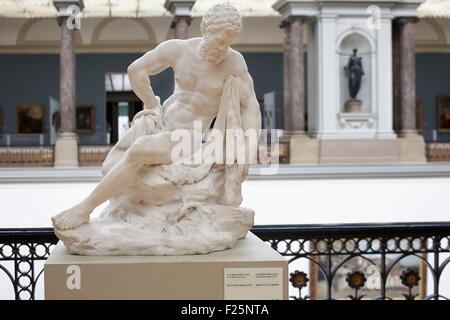 Belgien, Brüssel, Königliche Museen der schönen Künste, Museum für alte Kunst (alte Meister Museum), Hercules ruhen, Skulptur Laurent Delvaux 1778 Stockfoto