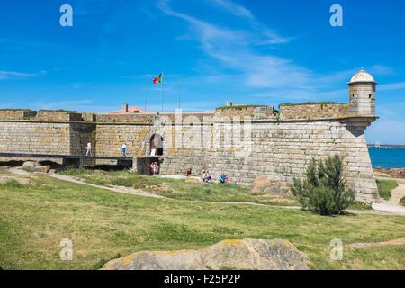 Portugal, Nordregion, Porto, Castelo do Queijo oder Saint Francis Xavier Fort, ehemalige Bollwerk errichtet im 17. Jahrhundert, ist jetzt ein historisches Militärmuseum Stockfoto