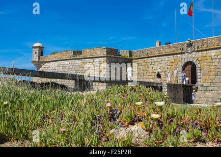 Portugal, Nordregion, Porto, Castelo do Queijo oder Saint Francis Xavier Fort, ehemalige Bollwerk errichtet im 17. Jahrhundert, ist jetzt ein historisches Militärmuseum Stockfoto