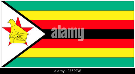 Fahne: Simbabwe / Flagge: Simbabwe. Stockfoto