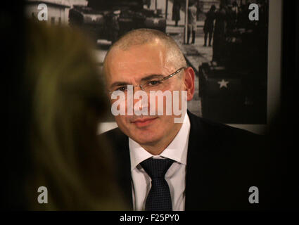 Michail Borissowitsch Chodorkowski - Pressekonferenz Im Haus am Checkpoint Charlie, 22. Dezember 2013, Berlin. Stockfoto