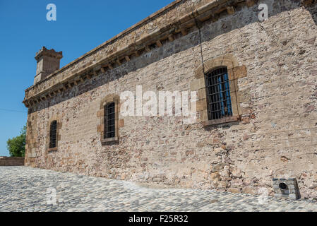 Montjuic Burg (Castillo de Montjuich) alte Militärfestung an jüdischen Berg in Barcelona, Spanien Stockfoto