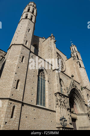 Santa Maria del Kirche Mar in Sant Pere, Santa Caterina ich la Ribera Viertel Ciutat Vella Bezirk in Barcelona, Spanien Stockfoto