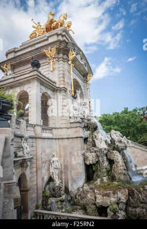 So genannte Cascada Brunnen im Park der Zitadelle (spanische Parc De La Ciutadella) in Barcelona, Spanien Stockfoto