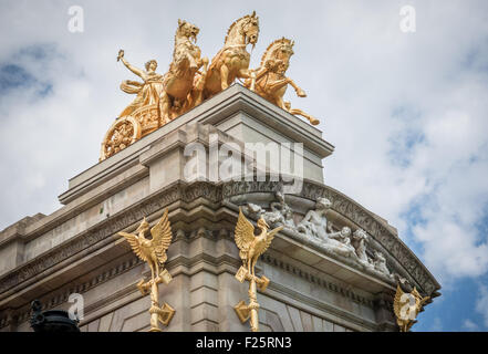 So genannte Cascada Brunnen im Park der Zitadelle (spanische Parc De La Ciutadella) in Barcelona, Spanien Stockfoto