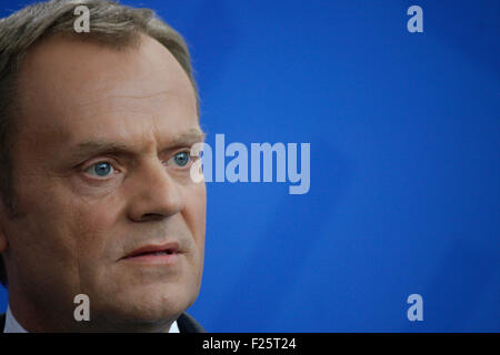 Amir Tusk - Treffen der dt. Bundeskanzlerin Mit Dem Polnischen Ministerpraesidenten, Bundeskanzleramt, 25. April 2014, Berlin. Stockfoto