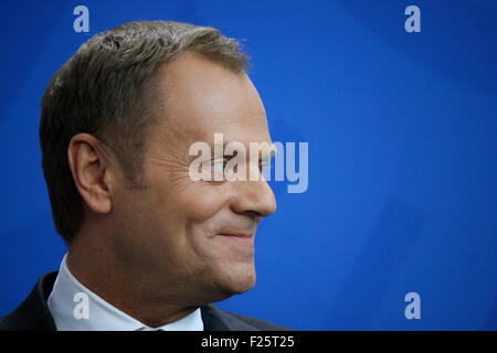 Amir Tusk - Treffen der dt. Bundeskanzlerin Mit Dem Polnischen Ministerpraesidenten, Bundeskanzleramt, 25. April 2014, Berlin. Stockfoto