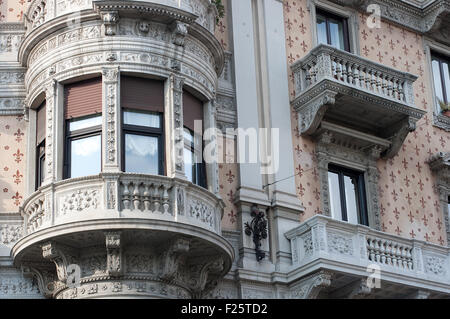 Blick auf den berühmten Balkon in Mailand Stockfoto