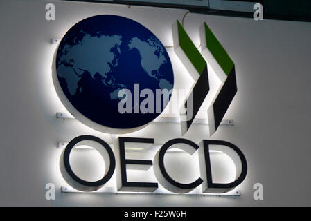 Logo: "OECD", Berlin. Stockfoto