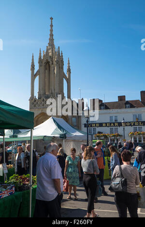 Devizes, Marktflecken im Herzen von Wiltshire, England UK Markttag Stockfoto