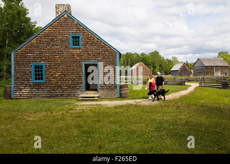 Dorf Historique Acadien in Caraquet, New Brunswick, Kanada. Stockfoto