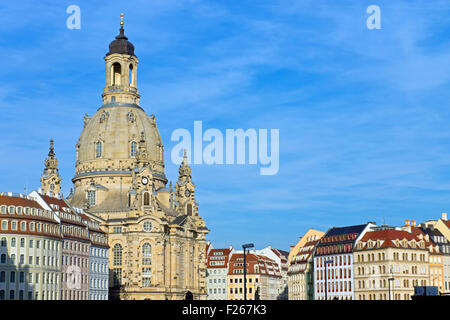 Die rekonstruierten Frauenkirche in Dresden Stockfoto