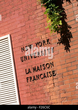 La Maison Francaise Building, New York University, Washington Mews, NYC, USA Stockfoto