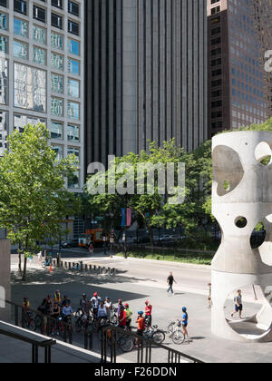 Blick auf Chicago Stadtbild vom Museum für zeitgenössische Kunst Stockfoto