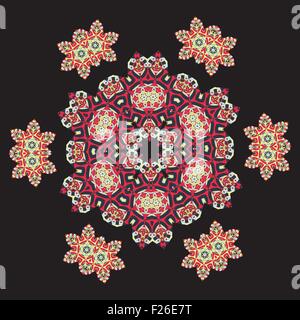 Mandala-Wallpaper. Runde Rahmen Mandala. Kreisförmige ornamentales Muster. Vintage Deko-Elemente. Handgezeichnete Hintergrund. Islamischen, arabischen, indischen, osmanische, asiatische Motive. Endlose Muster Stock Vektor