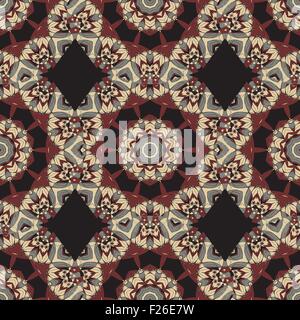 Seamless Wallpaper Ornamente. Stilisierte Mandala. Kreisförmige ornamentales Muster. Vintage Deko-Elemente. Handgezeichnete Hintergrund. Islamischen, arabischen, indischen, osmanische, asiatische Motive. Endlose Muster. Stock Vektor