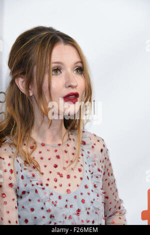 Toronto, Ontario, Kanada. 12. Sep, 2015. Schauspielerin EMILY BROWNING besucht die "Legende" Premiere während der 2015 Toronto International Film Festival in der Roy Thomson Hall am 12. September 2015 in Toronto, Kanada. Bildnachweis: Igor Vidyashev/ZUMA Draht/Alamy Live-Nachrichten Stockfoto