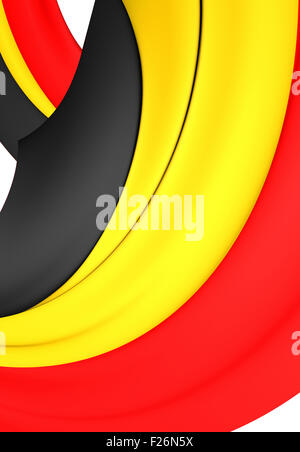 3D Flagge Belgien. Hautnah. Stockfoto
