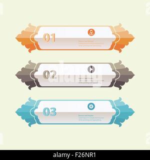 Banner-Thai-Muster, Vektor-Illustration. Stock Vektor