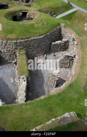 Jarlshof prähistorische und nordische Siedlung, Shetland, nördlichen Inseln, Schottland, UK Stockfoto