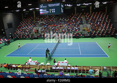 Der Davis Cup (Tennis-Weltmeisterschaft) Israel Vs Slowenien Stockfoto