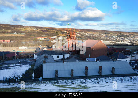 4. Februar 2015 generische Standardbild der Grube Kopf an Big Pit Mining Museum Blaenavon South Wales Stockfoto