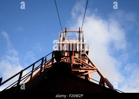 4. Februar 2015 generische Standardbild der Grube Kopf an Big Pit Mining Museum Blaenavon South Wales Stockfoto