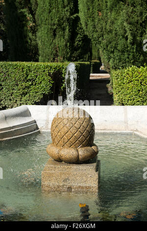 Sabatini Gärten - Teil des königlichen Palastes in Madrid, Spanien Stockfoto