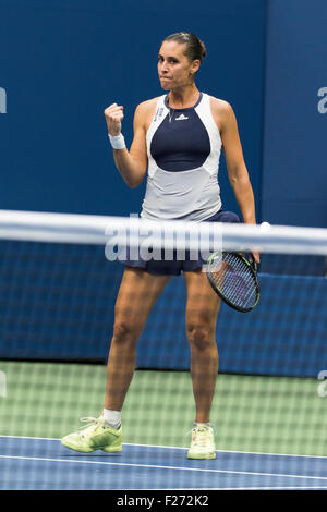 Flavvia Pennetta (ITA)-Gewinner während der Frauen Finale bei den 2015 US Open Tennis Stockfoto