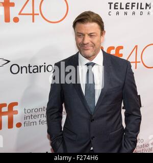 Schauspieler Sean Bean besucht die Weltpremiere für The Martian auf dem Toronto International Film Festival in der Roy Thomson Hall 11. September 2015 in Toronto, Kanada. Stockfoto