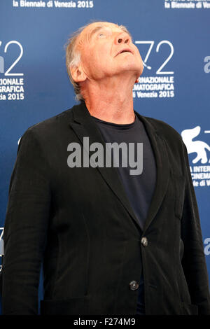 Venedig, Italien. 10. Sep, 2015. Bruno Ganz während der "Remember" Photocall auf das 72. Venice International Film Festival am 10. September 2015 in Venedig, Italien. © Dpa/Alamy Live-Nachrichten Stockfoto