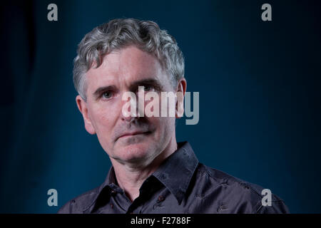 Mike Carey, der britische Schriftsteller der Comic-Bücher, Romane und Filme auf dem Edinburgh International Book Festival 2015. Edinburgh, Schottland. 22. August 2015 Stockfoto