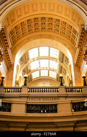 Blick auf die Süd-Galerie in der Wisconsin State Capitol Gebäude an Madison Stockfoto