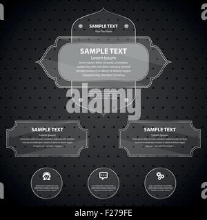 Glaselement traditionelle Kunstdesign, Vektor-Illustration. Stock Vektor