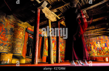 Gemälde im Kloster Tabo in Spiti Valley Indien Stockfoto