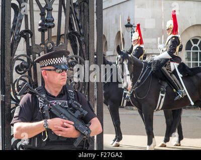 Household Cavalry in Whitehall Stockfoto