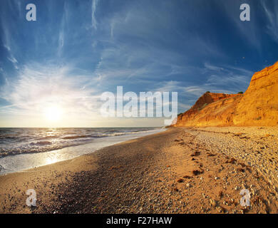 Schöne Seelandschaft Panorama. Zusammensetzung der Natur. Stockfoto