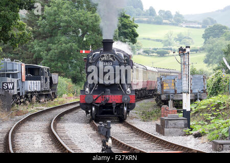 Vintage Dampfmaschinen nehmen Teil an einem Gala-Wochenende - Llangollen, Wales. Stockfoto