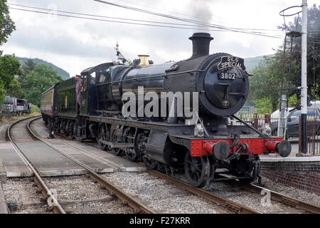 Vintage Dampfmaschinen nehmen Teil an einem Gala-Wochenende - Llangollen, Wales. Stockfoto