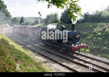 Vintage Dampfmaschinen nehmen Teil an einem Gala-Wochenende - Llangollen, Wales. Stockfoto