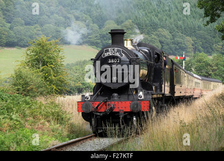 Vintage Dampfmaschinen nehmen Teil an einem Gala-Wochenende - Llangollen, Wales. Stockfoto