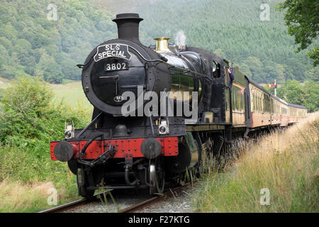 Vintage Dampfmaschinen nehmen Teil an einem Gala-Wochenende - Llangollen, Wales. Stockfoto