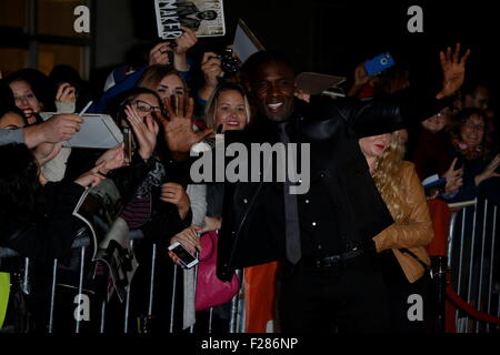 Schauspieler Idris Elba besucht die Premiere des Beasts Of No Nation während des 40. Toronto International Film Festival, TIFF, Ryerson Theatre in Toronto, Kanada, am 13. September 2015. Foto: Hubert Boesl/dpa Stockfoto