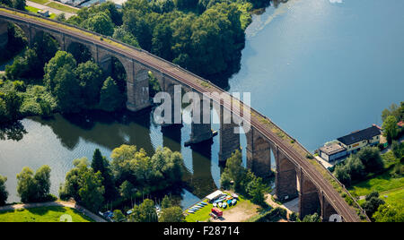 Viadukt, Herdecke, Ruhrgebiet, Nordrhein-Westfalen, Deutschland Stockfoto