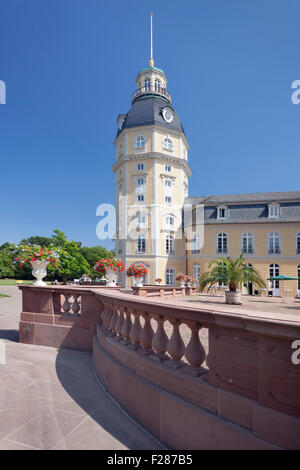 Schloss im Schlossgarten, Karlsruhe, Baden-Württemberg, Deutschland Stockfoto