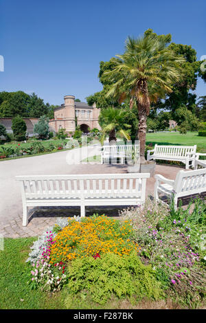 Eingang zum Botanischen Garten auf der Burg, Karlsruhe, Baden Württemberg, Deutschland Stockfoto