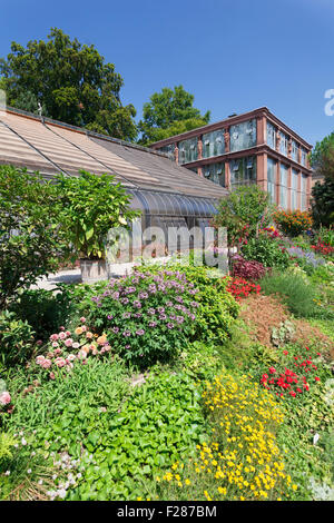 Wintergarten und Palmenhaus, botanische Gärten, Karlsruhe, Baden Württemberg, Deutschland Stockfoto