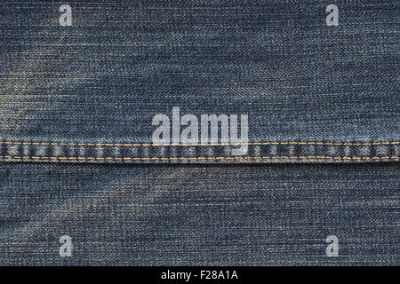 Jeans-Textur mit Nähten Stockfoto