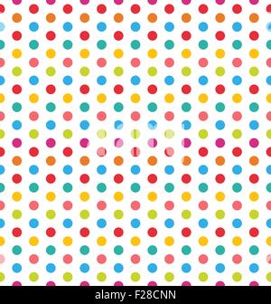 Nahtlose Polka Dot Hintergrund, bunte Muster für Textilien Stock Vektor