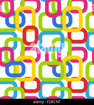 Nahtlose geometrische Muster mit bunten Rechtecken Stock Vektor